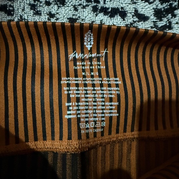 NWOT FP Movement Stripe Mixing Short / Black + Myrrh Combo M/L - Picture 11 of 11